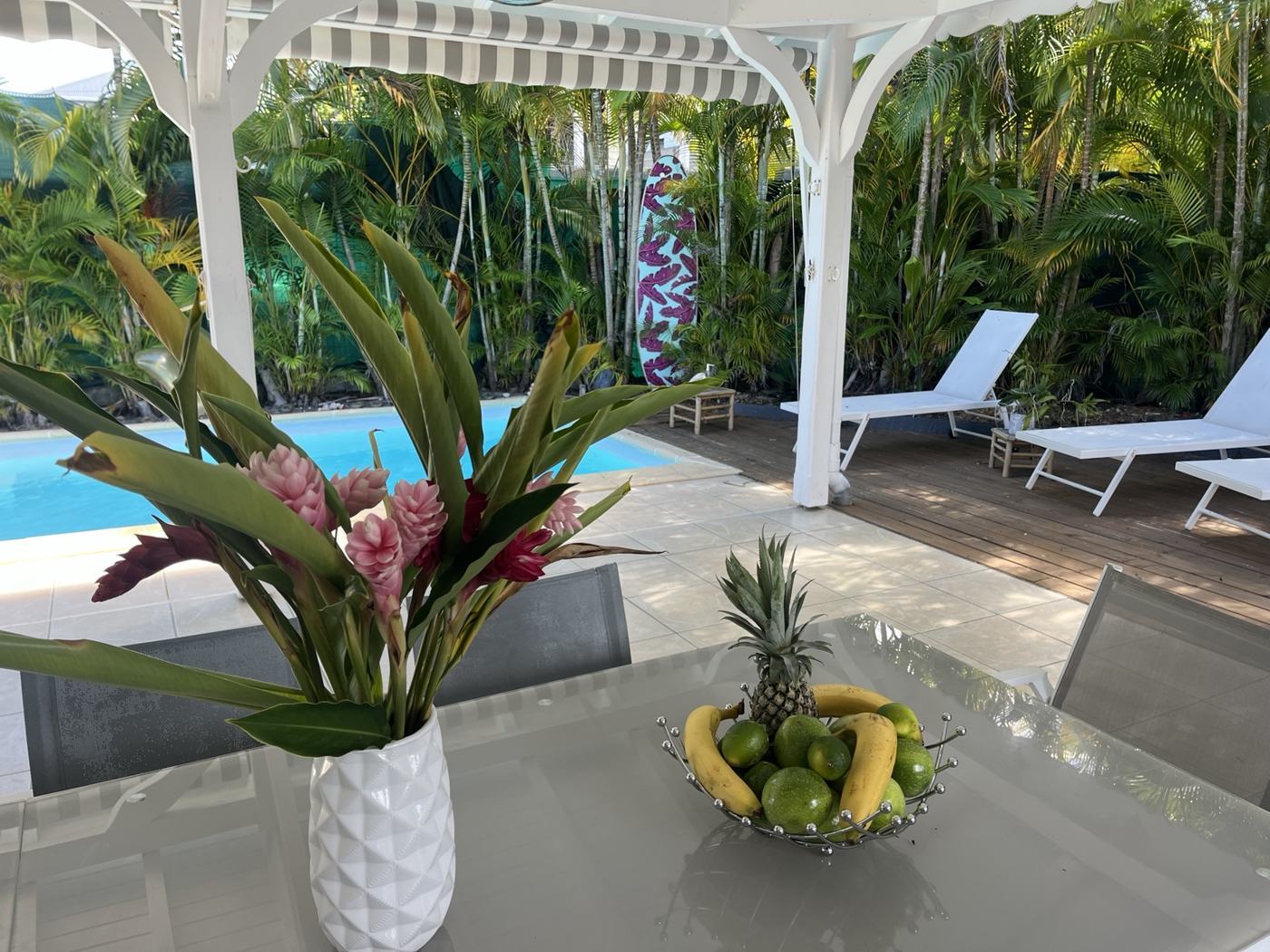 Terrasse fleurie